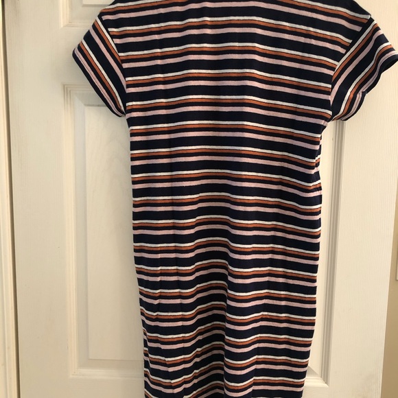 Madewell Bengali Indigo Striped Henley Tee Dress - Picture 4 of 6